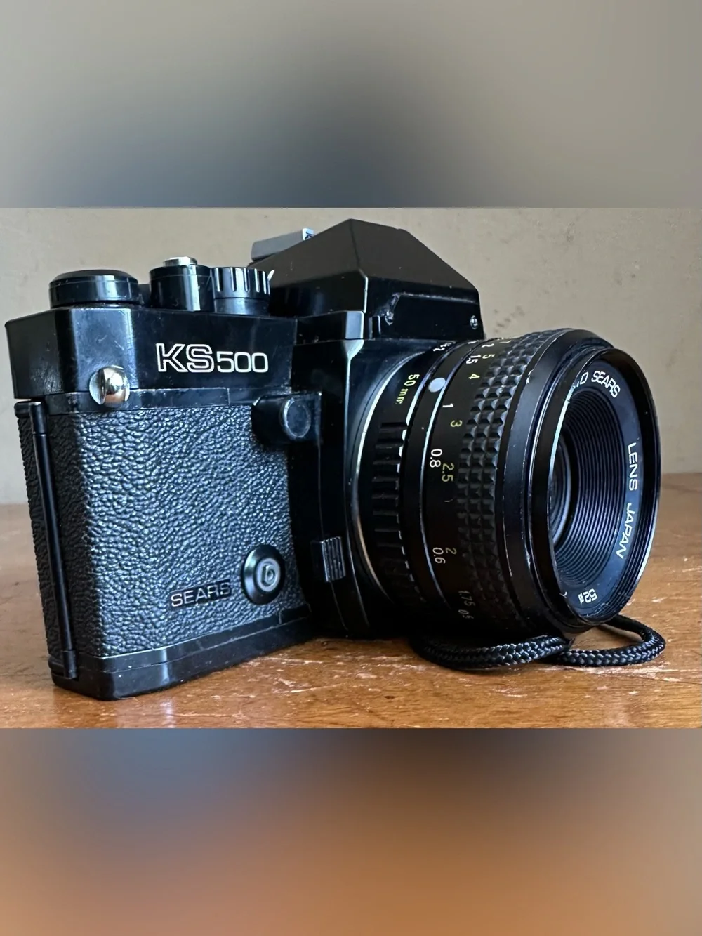 Vintage Ricoh Sears KS500 35mm SLR Film Camera w/50mm Lens Japan